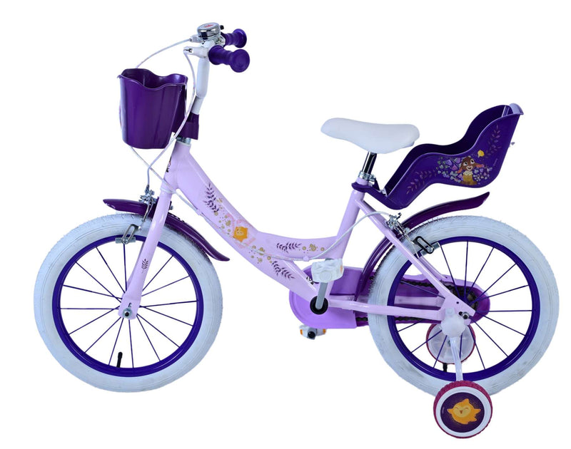 Load image into Gallery viewer, Wish Wish Wish Kinderfiets Meisjes 16 inch Paars Twee handremmen
