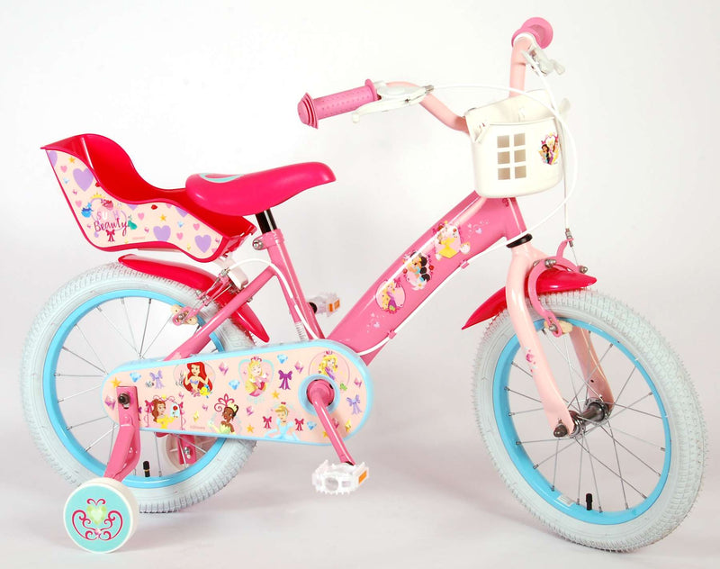 Load image into Gallery viewer, Disney Princess Kinderfiets Meisjes 16 inch Roze Twee Handremmen
