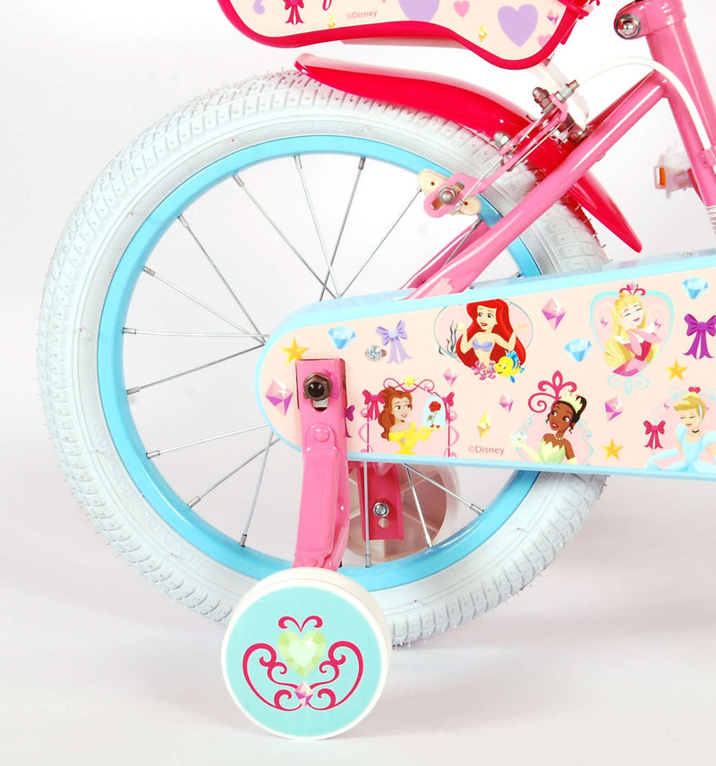 Load image into Gallery viewer, Disney Princess Kinderfiets Meisjes 16 inch Roze Twee Handremmen
