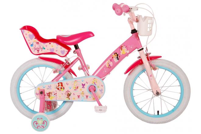 Load image into Gallery viewer, Disney Princess Kinderfiets Meisjes 16 inch Roze Twee Handremmen

