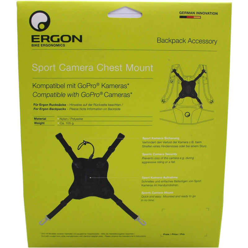 Load image into Gallery viewer, Ergon Borstclip voor Actiecamera's Zwart
