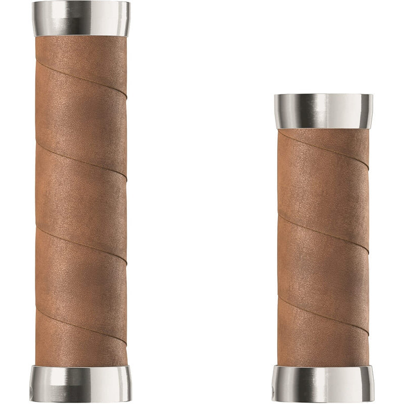 Load image into Gallery viewer, Brooks Handvatten Slender Leather grips 100 130mm aged
