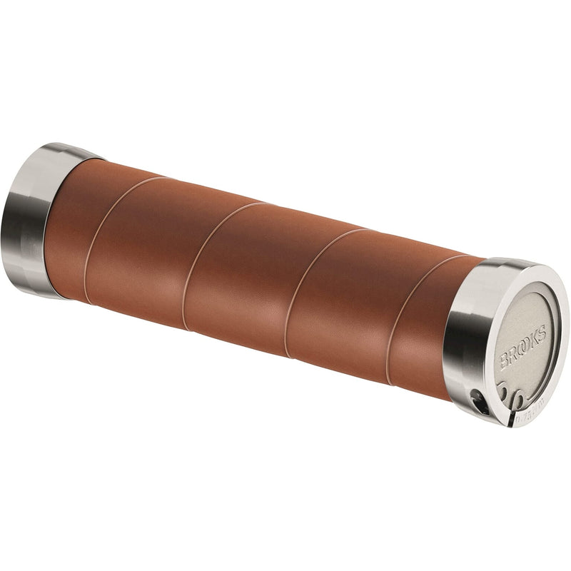 Load image into Gallery viewer, Brooks Handvatten Slender Leather grips 100 130mm honey
