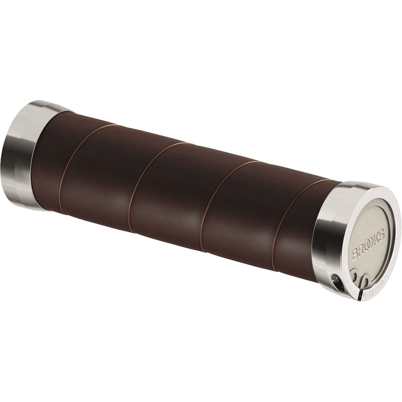 Load image into Gallery viewer, Brooks Handvatten Slender Leather grips 100 130mm a brown
