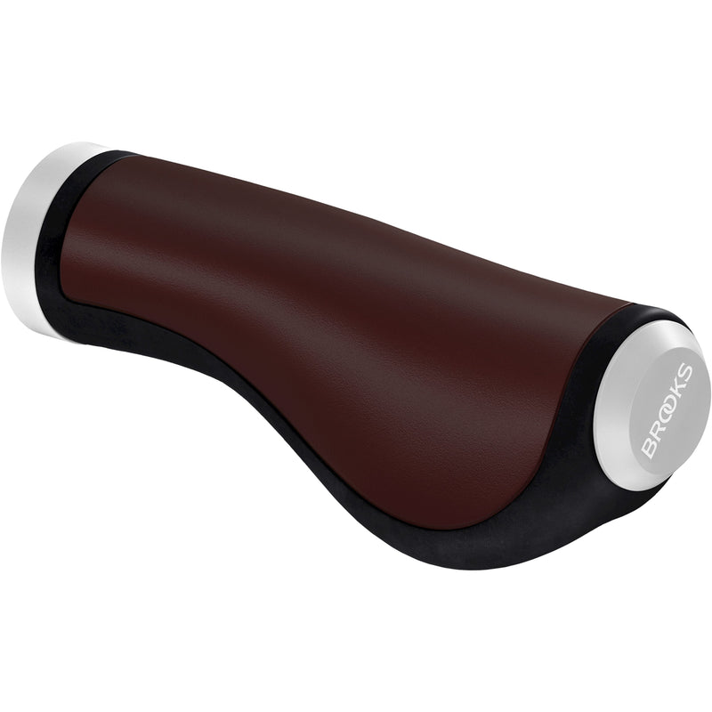 Load image into Gallery viewer, Brooks Handvatten Ergonomic Leather grip 130mm a.brown
