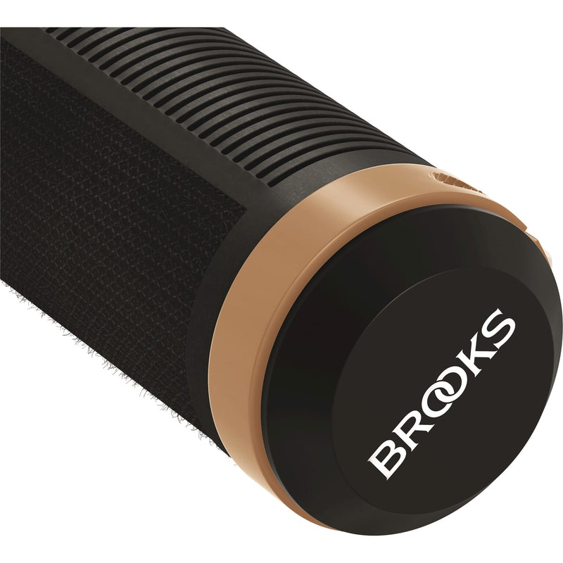 Load image into Gallery viewer, Brooks Handvatten Cambium grips 130mm black copper
