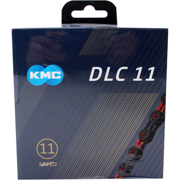 KMC ketting DLC11 black red 118s