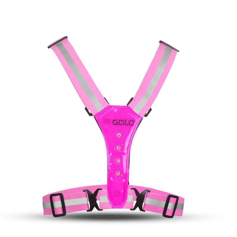 Load image into Gallery viewer, Outwet Kids led safer vest hot pink kids size
