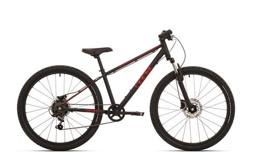 Beast 24 inch atb fiets alu 6v schijfrem mat zwart rood