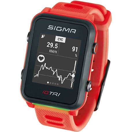 Load image into Gallery viewer, Sigma Id.tri neon rood basic zs harts gps acti ant+ ble + sensorset
