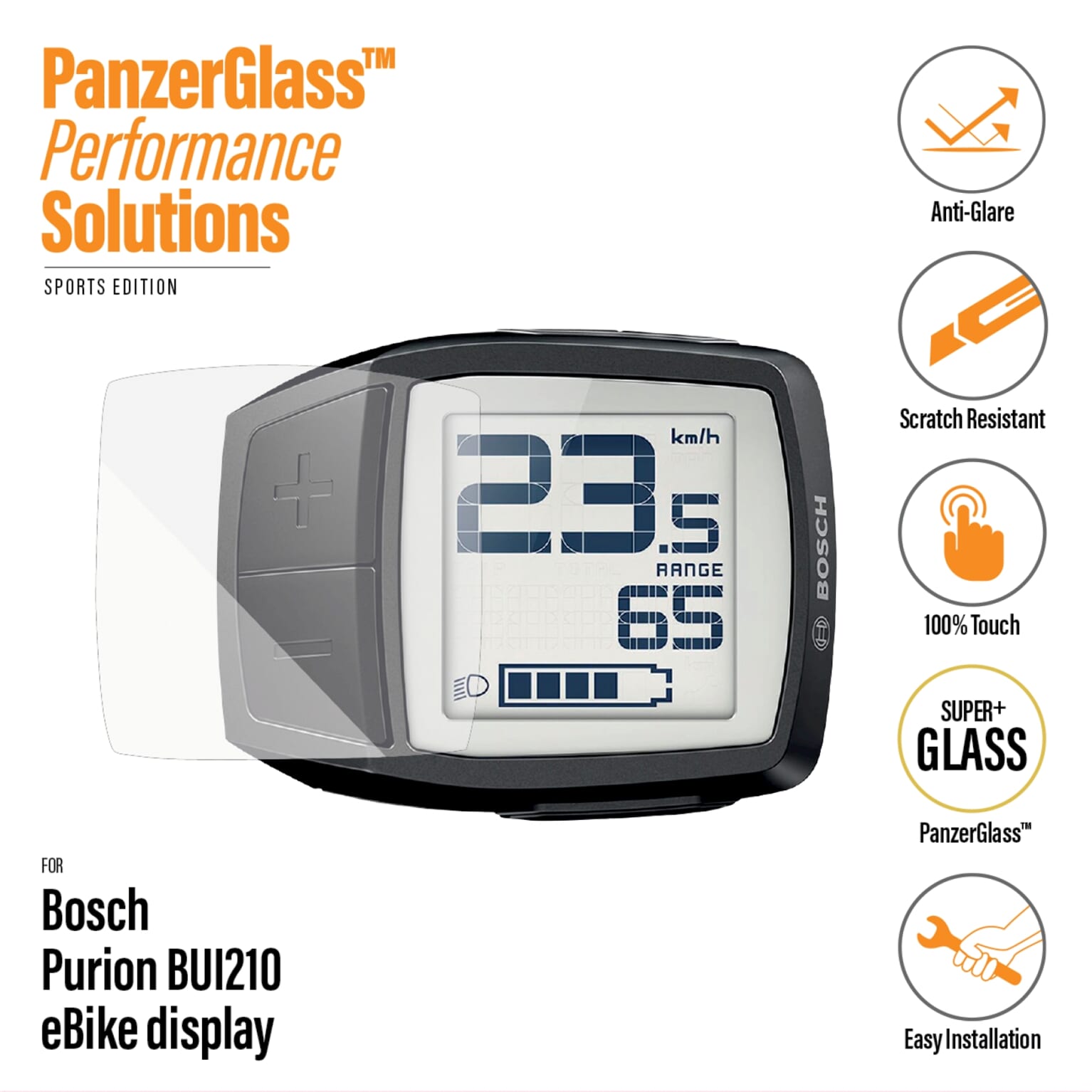 PanzerGlass Bosch Purion BUI210 screenprotector ontspiegeld