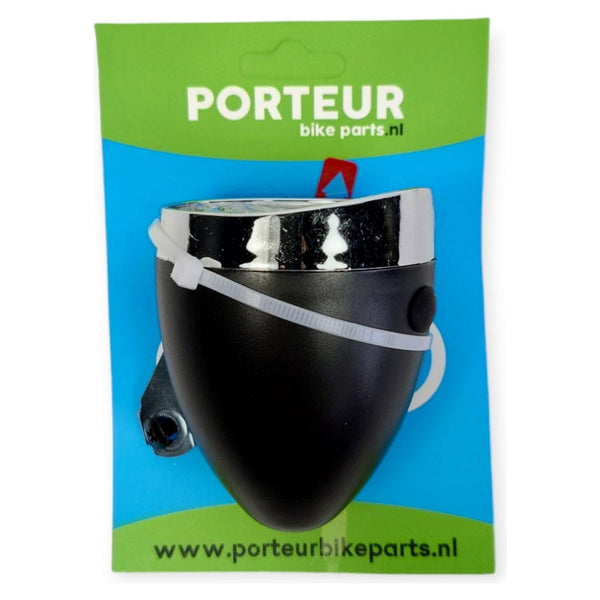 Porteur koplamp porteur retro zwart batterij