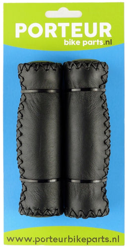 Porteur handvatten leer zwart