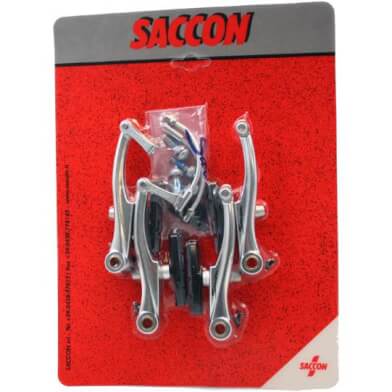 Saccon V-brake set voor + achter zilver