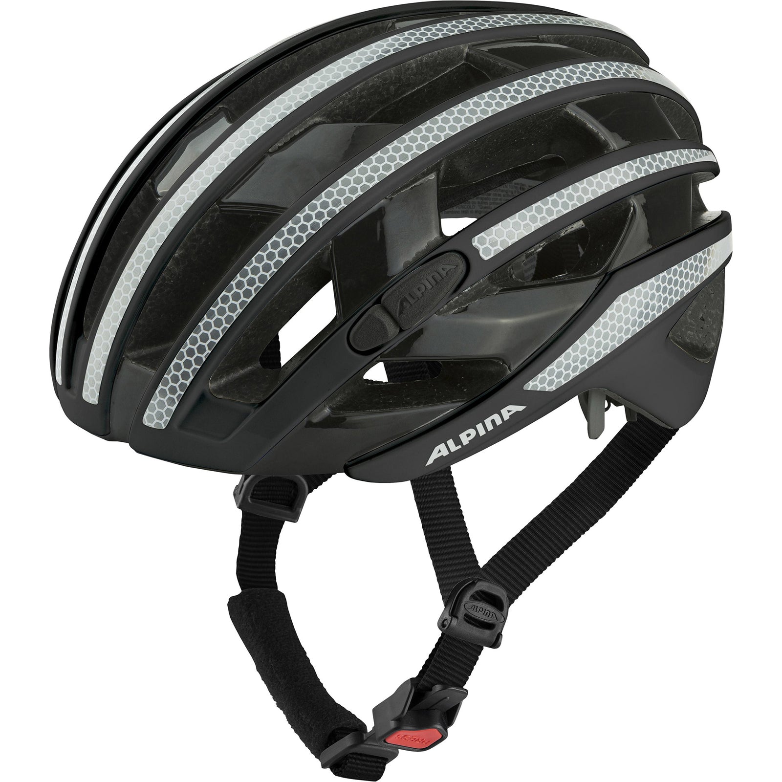 Olympic sportswear sports racehelm ravel reflective 55-59 glans zwart