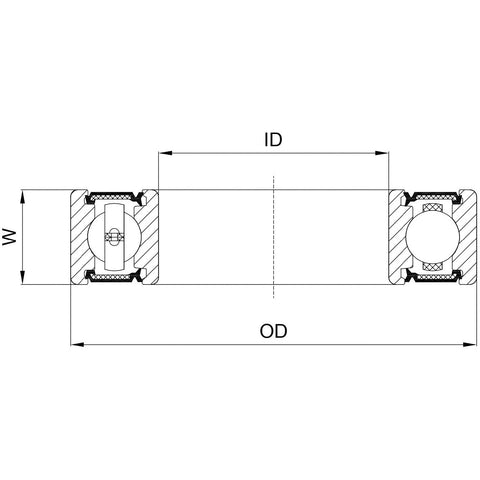 Union kogellager CB-060 6700 2RS 10x15x4