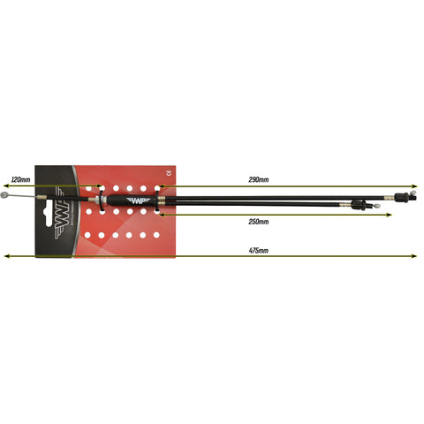 Vwp vwp boven remkabel cpl. m stelb. 475mm zwart freestyle