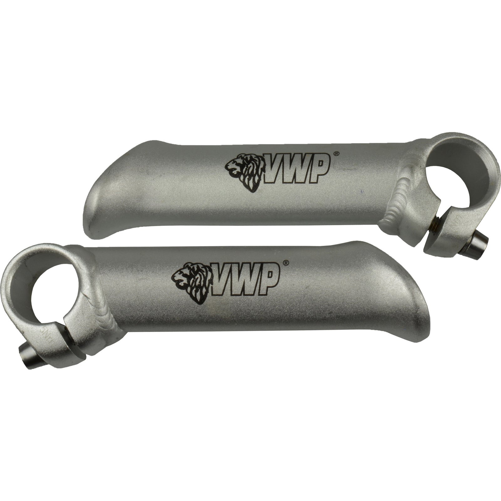 VWP bar-ends Forged kort recht aluminium zilver