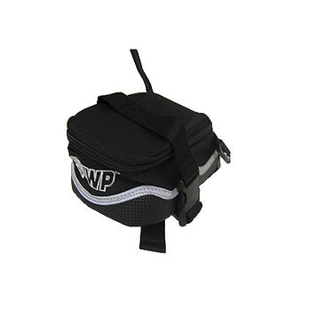 Vwp zadeltas klein nylon zwart met riempjes