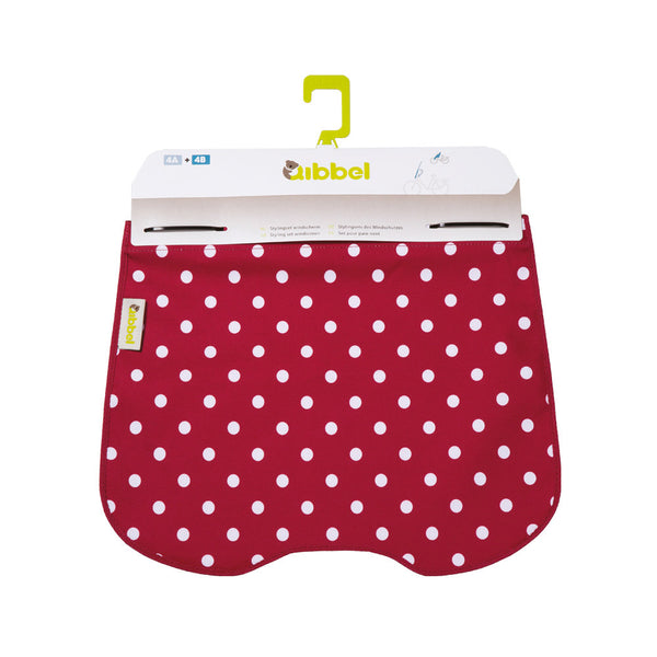 Qibbel stylingset Windscherm Polka Dot rood