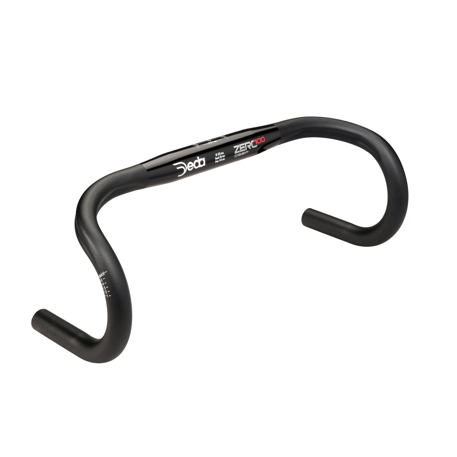 Deda Stuurbocht Zero100 Deep 46cm Black Aluminium