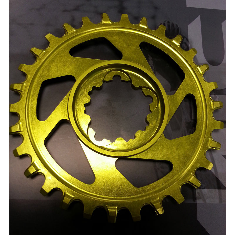 Load image into Gallery viewer, Miche Kettingblad 11V 30T XM SR geel Aluminium
