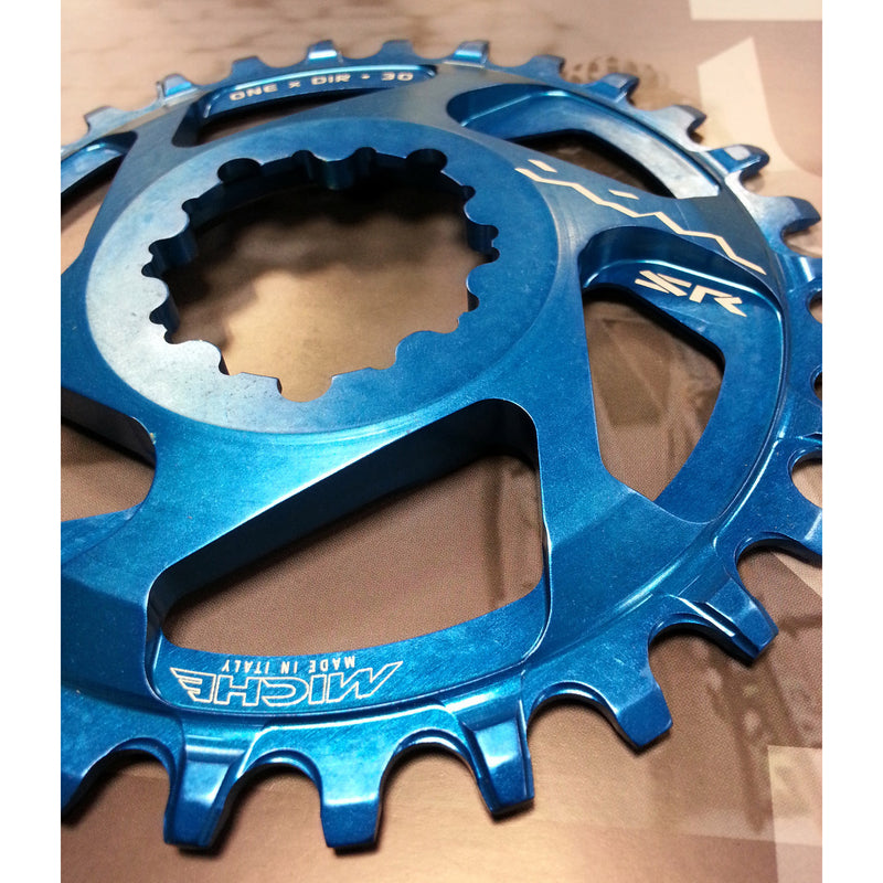 Load image into Gallery viewer, Miche Kettingblad 11V 30T XM SR blauw Aluminium
