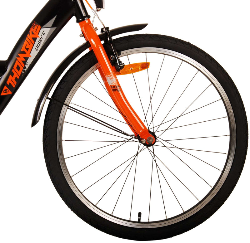 Load image into Gallery viewer, Volare Thombike Kinderfiets Jongens 24 inch Zwart Oranje
