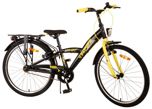 Volare Thombike Kinderfiets Jongens 24 inch Zwart Geel Twee handremmen
