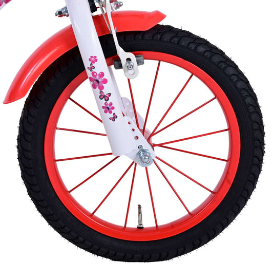 Volare Lovely Kinderfiets Meisjes 14 inch Rood Wit
