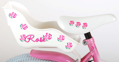 Volare Rose Kinderfiets - Meisjes - 16 inch - Roze Wit - 95% afgemonteerd