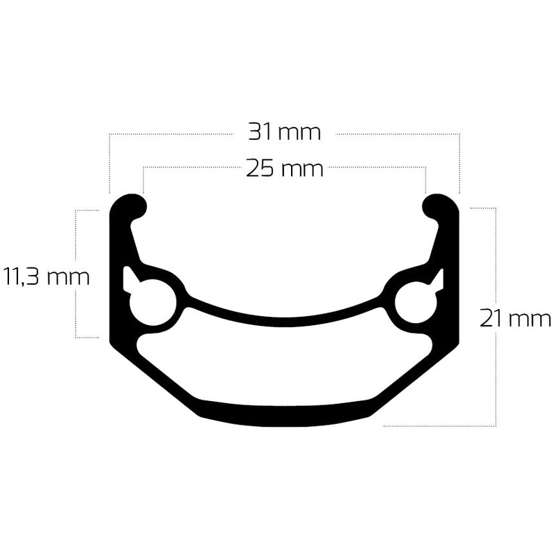 Load image into Gallery viewer, Velg 28 (622) BigBull 36 14 zwart zilver zijkant
