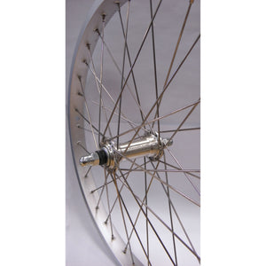 Roland voorwiel 20-1.75 alu sh32 zilver rvs spaak 14