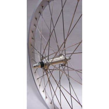 Roland voorwiel 20-1.75 alu sh32 zilver rvs spaak 14