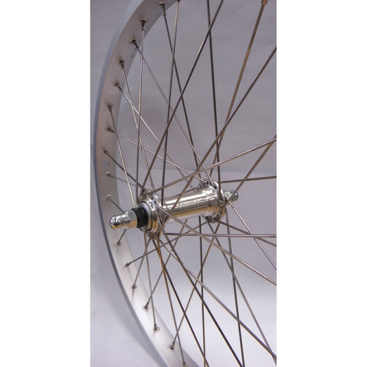 Roland voorwiel 20-1.75 alu sh32 zilver rvs spaak 14