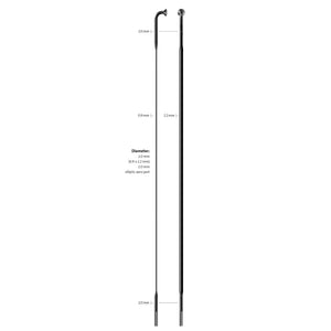 Sapim spaak 14-218 cx-ray plat zwart met nippel (20st)