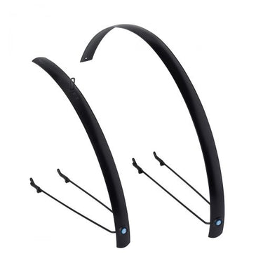 Xtrabike spatbordset 28 zwart vlak alu