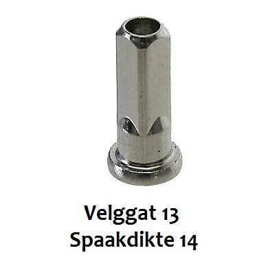 Spaakverloopnippel 14 velggat 13