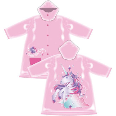 Arditex Regenjas Unicorn meisjes PVC lichtroze maat 4 jaar