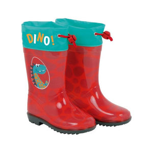Arditex Regenlaarzen junior PVC textiel rood turquoise maat 22