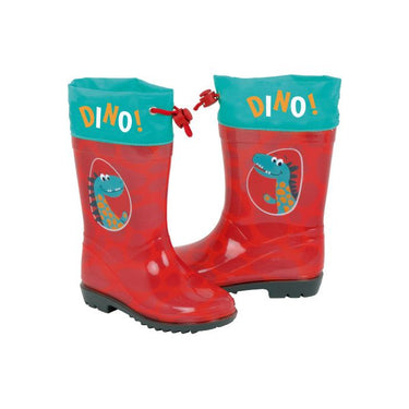 Arditex Regenlaarzen junior PVC textiel rood turquoise maat 28