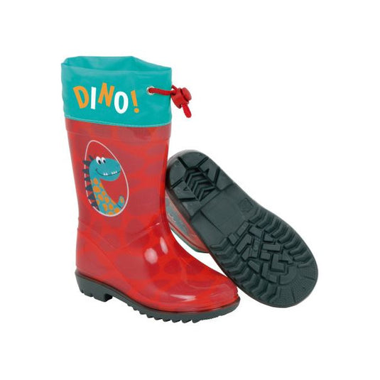 Arditex Regenlaarzen junior PVC textiel rood turquoise maat 28