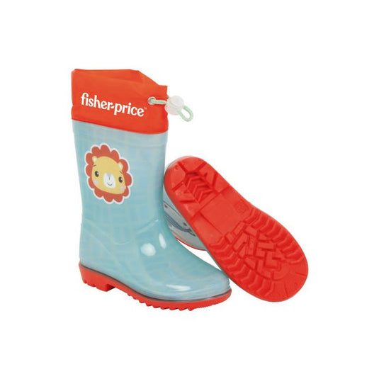 Arditex Regenlaarzen Fisher-Price junior PVC textiel lichtblauw rood maat 26