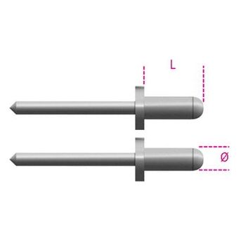 Beta 1741rv aluminium blindklinktang nagels 4,8k (p 100)