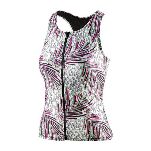 Load image into Gallery viewer, Beco Tanktop BEsuit dames D-cup polyamide elastaan roze groen mt 36
