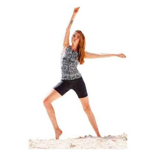 Beco Tanktop BEsuit dames polyamide zwart wit D-cup maat 36
