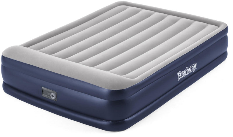 Load image into Gallery viewer, Bestway Luchtbed tritech 46 cm queen 203 cm blauw grijs
