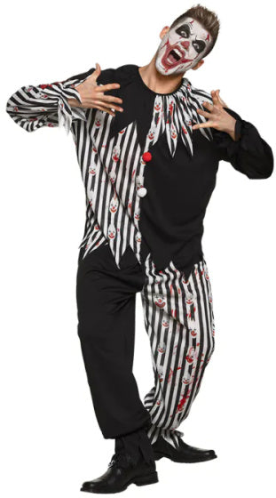 Boland Bloody clown kostuum unisex zwart wit maat 58 60 (XXL)