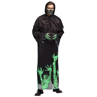 Boland Glowing reaper kostuum heren zwart groen maat 54 56 (XL)