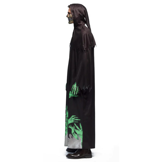 Load image into Gallery viewer, Boland Glowing reaper kostuum heren zwart groen maat 50 52 (M)
